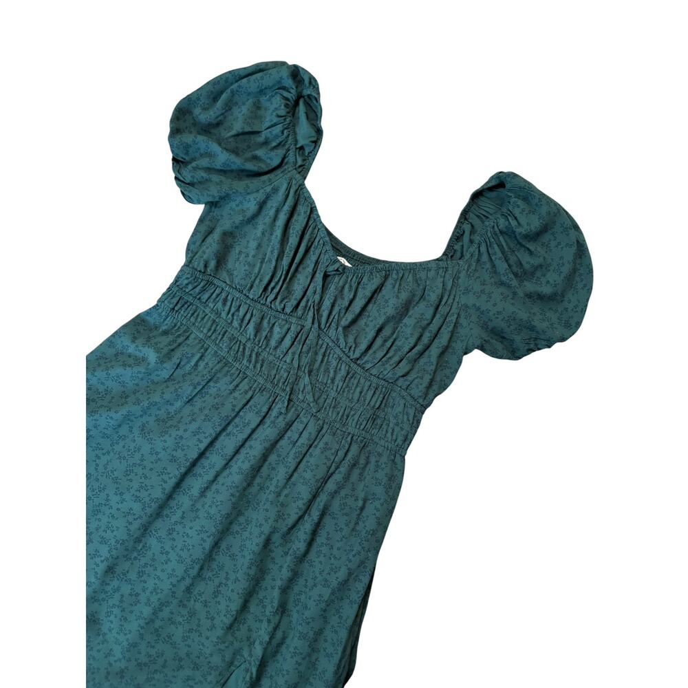 Hollister Green Milkmaid Midi Dress Cottage Feminine Peasant XL Shabby Chic - Picture 6 of 13